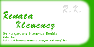renata klemencz business card